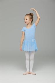 img 1 attached to 🩰 MdnMd Sleeve Skirted Leotard Ballet: Stylish & Comfortable Girls' Clothing