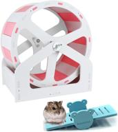 🐹 quiet and fun exercise wheels for small animals - pinvnby silent hamster runner with adjustable stand, cute seesaw, and cage activity accessories for hamsters, guinea pigs, hedgehogs, gerbils, etc. logo