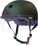 enhanced safety sweatsaver helmet with visor - ideal for roller derby, skateboarding, and bmx logo