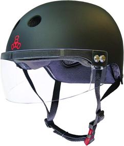 img 1 attached to Enhanced Safety Sweatsaver Helmet with Visor - Ideal for Roller Derby, Skateboarding, and BMX