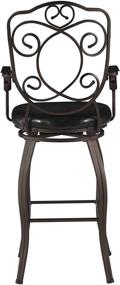 img 2 attached to 🪑 30-Inch Linon Crested Back Swivel Bar Stool