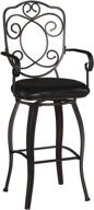 🪑 30-inch linon crested back swivel bar stool logo