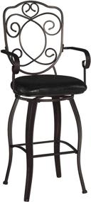 img 4 attached to 🪑 30-Inch Linon Crested Back Swivel Bar Stool