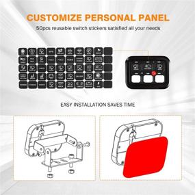 img 1 attached to 🚦 Auxbeam 6 Gang Switch Panel with Automatic Dimmable LED On-Off Function - Car Switch Panel Electronic Relay System Circuit Control Box with LED Touch Switch - Universal for Truck ATV UTV Boat Marine SUV Car with Green Light