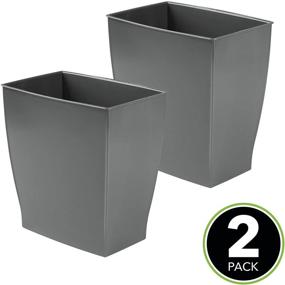 img 3 attached to MDesign Rectangular Wastebasket Container Bathrooms Bath