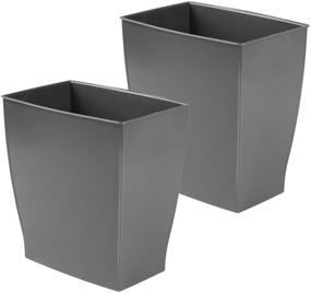 img 4 attached to MDesign Rectangular Wastebasket Container Bathrooms Bath