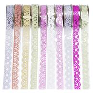 washi tape lace pattern: 10 roll self-adhesive tape set for diy scrapbooking and decorative craft logo