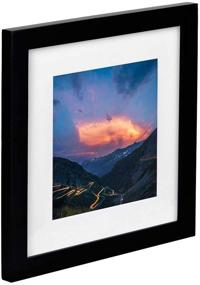 img 3 attached to 🖼️ Tiny Mighty Frames - Square Wood Photo Frame, 11x11 (8x8 Matted) - Black