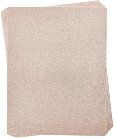 img 4 attached to 🌹 Shimmering Rose Gold Glitter Cardstock Paper: Perfect for Art, Craft, and Party Decor! (24-Pack, 11 x 8.5 inches)