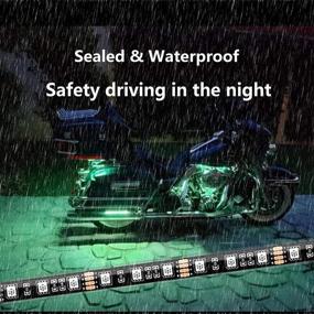 img 1 attached to Motorcycle Lights Flexible Waterproof Wireless