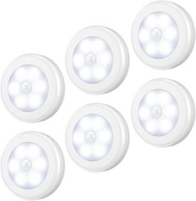 img 4 attached to Upgraded AMIR Motion Sensor Light - Cordless Battery-Powered LED Night Light, Stick-Anywhere Closet Light - Stair Lights, Wall Lights for Hallway, Bedroom, Kitchen (Pack of 6, White)