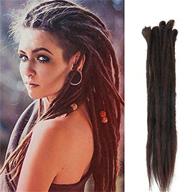 dsoar double ended dreadlocks extensions: handmade synthetic dreads hair - 20 inch, 10 strands/pack - locs crochet braiding hair (40 inch, 33#/chocolate color) logo