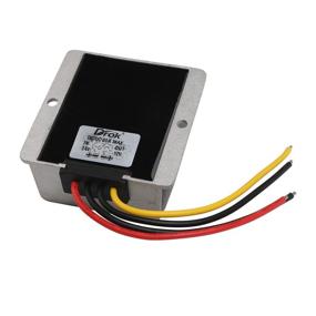 img 2 attached to DROK 090066 High Current Waterproof Buck Voltage Converter Regulator: 20A/240W | 17-35V 24V to 12V Step-down Power Supply