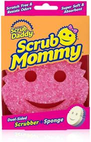 img 4 attached to 🧽 Scrub Mommy: Dual Sided Sponge and Scrubber - Scratch Free for Dishes and Home, Soft/Firm, Odor Resistant - Deep Cleaning, Multi Surface - Dishwasher Safe (1ct)