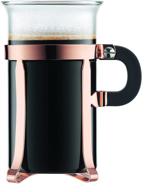 ☕ bodum chambord classic 10 oz coffee glass set - premium copper finish logo