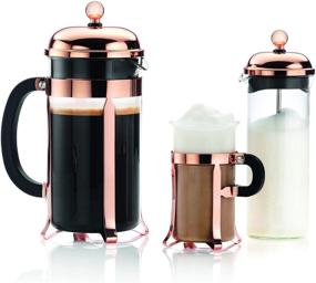 img 1 attached to ☕ Bodum Chambord Classic 10 oz Coffee Glass Set - Premium Copper Finish