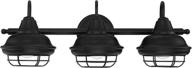 charleston matte black wall sconce/bathroom fixture with 3 lights by designers impressions: model 10011 логотип