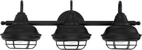 img 1 attached to Charleston Matte Black Wall Sconce/Bathroom Fixture with 3 Lights by Designers Impressions: Model 10011