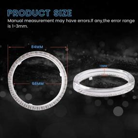img 3 attached to 🚘 EverBrightt 1 комплект 80MM Angel Eyes LED Halo Rings Lights для автомобильного фары Лампа для дневного света с многоколорным RGB, управление по Bluetooth через мобильное приложение, 5050 Chips Circle Ring, DC 12V