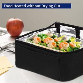 img 1 attached to 🔥 Convenient Portable Food Warmer for Adults – Aotto Portable Food Warmer, Heated Lunch Boxes, Mini Oven Personal Microwave Tote, Ideal for Reheating Prepared Meals & Slow Cooking Raw Food at Home, Office & Kitchen (110V, Black)