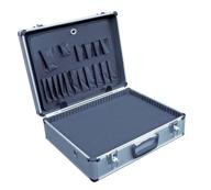 алюминиевый инструментальный ящик vestil case-1814-fm с пенной вставкой - 14x18x6 дюймов, легкий 6 фунтов. логотип