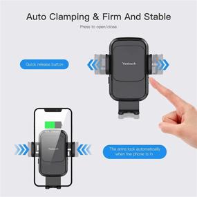 img 2 attached to 🔌 Yootech Wireless Car Charger: 15W Fast Charging, Auto Clamping Air Vent Phone Holder for iPhone 12/11, Galaxy S21/S20