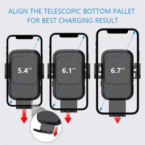 img 3 attached to 🔌 Yootech Wireless Car Charger: 15W Fast Charging, Auto Clamping Air Vent Phone Holder for iPhone 12/11, Galaxy S21/S20