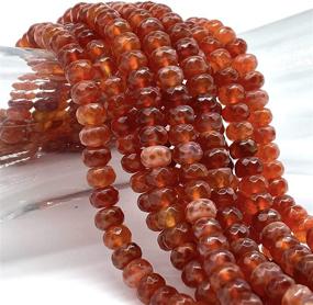 img 4 attached to 🔥 [ABCgems] South-African Fire Agate Healing Energy Beads - Exquisite Spider Web Inclusions - 8mm Faceted Rondelle - Natural Semi-Precious Gemstone - Mohs Hardness 7