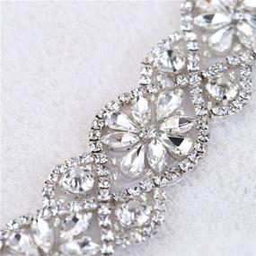 img 1 attached to XINFANGXIU Crystal Applique Rhinestone Trimming Women's Accessories