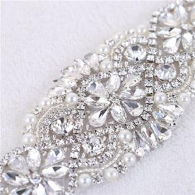 img 2 attached to XINFANGXIU Crystal Applique Rhinestone Trimming Women's Accessories