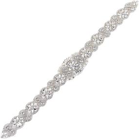 img 4 attached to XINFANGXIU Crystal Applique Rhinestone Trimming Women's Accessories