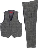 👖 gioberti piece tweed plaid pants: stylish boys' clothing and suits & sport coats logo