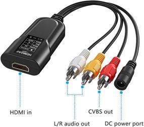 img 3 attached to 🔌 HDMI to RCA Converter, Wiistar HDMI to AV Composite CVBS Video Audio Adapter 1080P PAL/NTSC TV Box, Roku, Fire Stick, DVD, Blu-ray Player Compatible