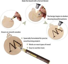 img 2 attached to Pyrography Marker Wood Burning Pen with 30 Pieces Christmas Wooden Ornaments Unfinished - Perfect for DIY Wood Painting and Holiday Crafts!