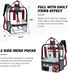 img 2 attached to 🎒 Durable Mommore Backpacks for Kids with Transparent Design