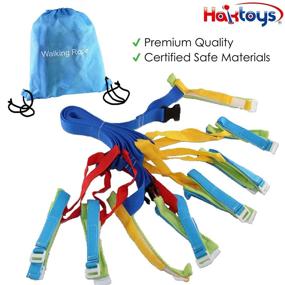 img 3 attached to 🚶 Haktoys Children Safety Walking Rope: 14-Handle Extendable & Adjustable Soft Inner Fabric | Safe, Durable, Perfect for Nursery, Daycare, Kindergarten & School