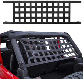 img 4 attached to 🚙 Черная сетчатая карго сетка для крыши Jeep Wrangler YJ TJ JK JL & Gladiator JT (1987-2021)