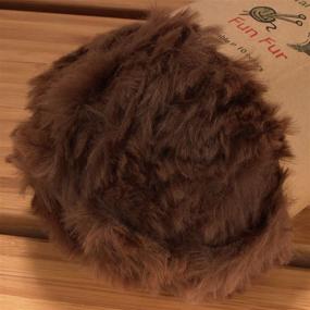 img 2 attached to BambooMN Chestnut Brown Chunky Fluffy Faux Fur Eyelash Yarn 🎋 - 100% Polyester - 100g per Skein - Set of 2 Skeins