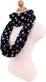 img 1 attached to Premium Polka Infinity Fashion Scarf