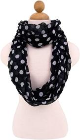 img 2 attached to Premium Polka Infinity Fashion Scarf