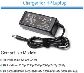 img 1 attached to ⚡️ High-Quality 65W Laptop Charger: AC/DC Adapter for HP Pavilion & EliteBook - Power Supply Cord Included