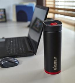 img 1 attached to BURNOUT Temperature-Regulating Travel Mug 16 oz Black - Drink NOW &amp; HeatZorb Technology