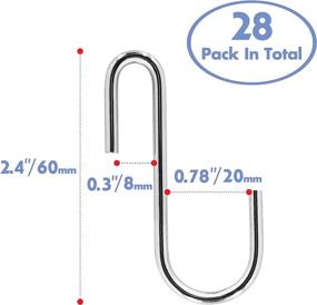 img 3 attached to 🔗 Versatile Silvery S Hooks: Ideal for Kitchen, Bathroom, and Plant Organization (2 4 Inch)