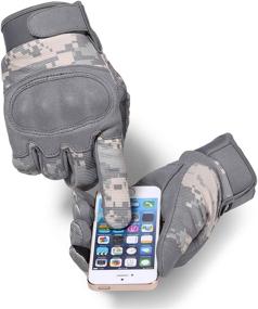 img 1 attached to 🧤 ACU Army Military Full Finger Gloves for Motorcycle Motorbike Hunting - WTACTFUL Tactical Touch Screen