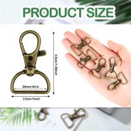 🔗 35-pack 25mm swivel clasps lanyard snap hooks with d rings for keychains, purses, crafts - bronze metal hook clasps for sewing craft projects - keychain clip & lobster claw clasp hardware logo