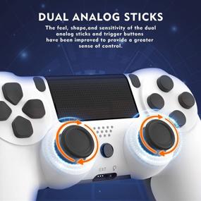 img 2 attached to 🎮 XUANMEIKE Wireless Game Controller Compatible with PS4 - White: Unleash Your Gaming Potential!