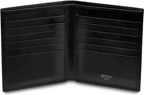 img 1 attached to 💼 Premium Bosca 12 Pocket Credit Wallet in Sleek Black Design