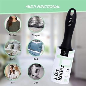 img 2 attached to Elitra Extra Sticky Pet Hair Lint Roller - Reusable Lint Remover for Clothes, Floors & Furniture with 450 Sheets and Refills
