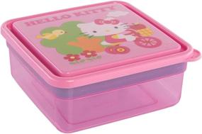 img 3 attached to Convenient and Adorable: Hello Kitty Lunch Box Set (3 Pack) - 26oz Zak Design and Sanrio Plastic Food Storage Containers with Freezer Packs for Meal Prep