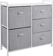 organize your closet with amazon basics fabric 5-drawer storage organizer unit in white logo